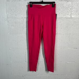 Ideology High-Waist Side-Pocket 7/8 Leggings, Fiery Pink S